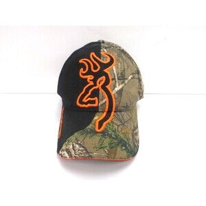 Browning Firearms Mens Strap Back Hat Cap Hunting Camo Logo